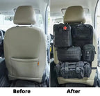 6pcs/set Universal Car Backrest Wall Hang Seat Back Storage Bag Organize Molle Panel with 5 Detachable Pouch,Outdoor Campe Hike
