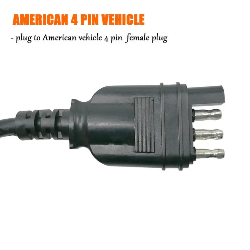 4 Pin Flat Plug To European 7 Pin Connector 4 To 7 Trailer Light Converter Electrical Adapter Socket Trailer Accessories