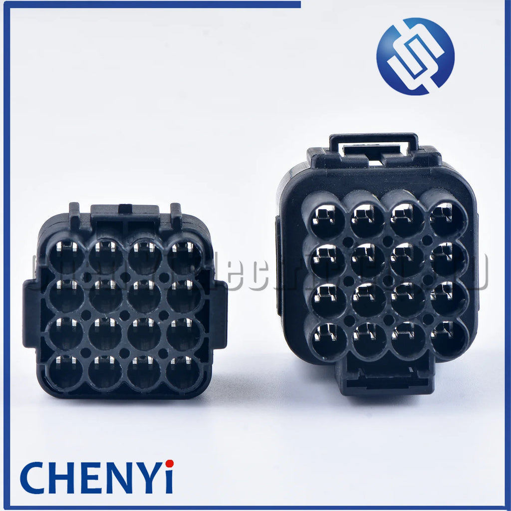 1 Set Black 16 Pin Auto Waterproof Electric Wire Cable Connector Male Or Female Socket Plug 6085-0510 6188-0353 6185-0510