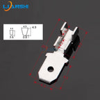 100pcs 6.3 male inserts 0.8mm thick 250 male terminals brass tinned with insulating sheath