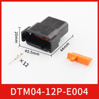 DTM04-2P-E004 automotive connector, Dechi plug-in, DTM06-2S-E004 waterproof plug for heavy truck wiring harness