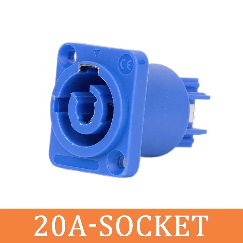 5/10/20PCS 3Pin NAC3FCA NAC3FCB Power Connector Stage Lighting Speakon Male Plug Blue (Input)+White (Output) Plug+Female Socket