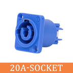 5/10/20PCS 3Pin NAC3FCA NAC3FCB Power Connector Stage Lighting Speakon Male Plug Blue (Input)+White (Output) Plug+Female Socket