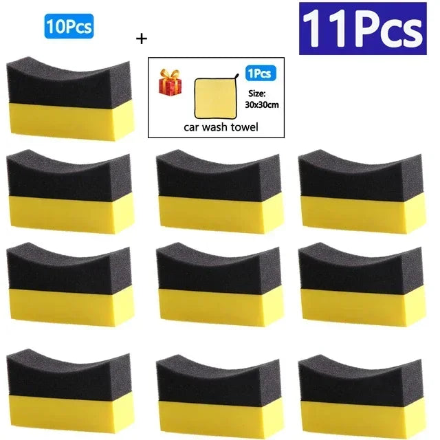 Car Wash Microfiber Towel Cleaning Sponge Brush Set for Wheel Wipe Water Suction Sponge Pad Polishing Tyre Brushes Tools Amagi