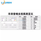 Applicable to the original Toyota BYD car audio center control CD radio male and female conversion extension cord plug