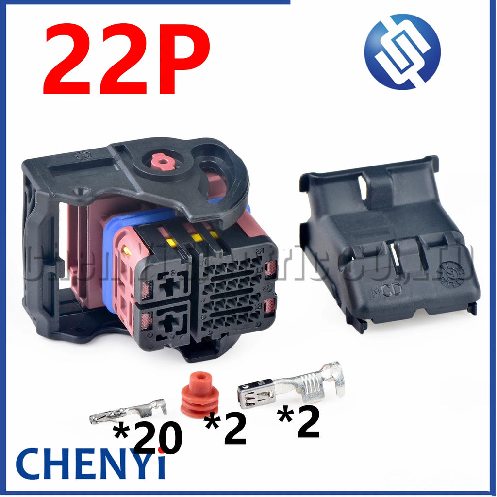 22 Pin Auto waterproof connector ECU Computer board harness plug 64326-1001 98835 18191 64326-1002 For Peugeot Citroen Renault