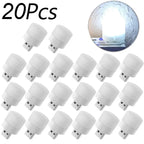 USB Night Light Portable LED Plug Lamp 1- 20pcs Warm White Eye Protection Reading LIght Lamp 5V 1W USB Plug Night Lights