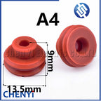 100 Pcs 0.6/1/1.5/1.8/3.5/6.3/9.5mm car wire connector waterproof ring circle rubber seal hollow plug silicone sheath cap