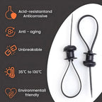 10/1pcs Black Nylon Car Motocycle Base Plate Cable Plastic Loop Tag Self-Locking Zip Ties Installation FIxed Seat Frame Clips