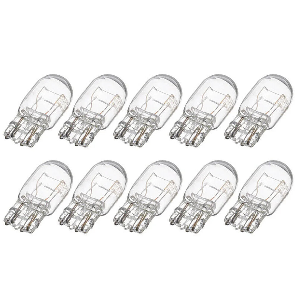 10 Pcs 5/21W Clear Glass Turn Signal Stop Brake Tail Light Bulbs LED Turn Singal Light Reverse Brake Backup Lamp Tail Light