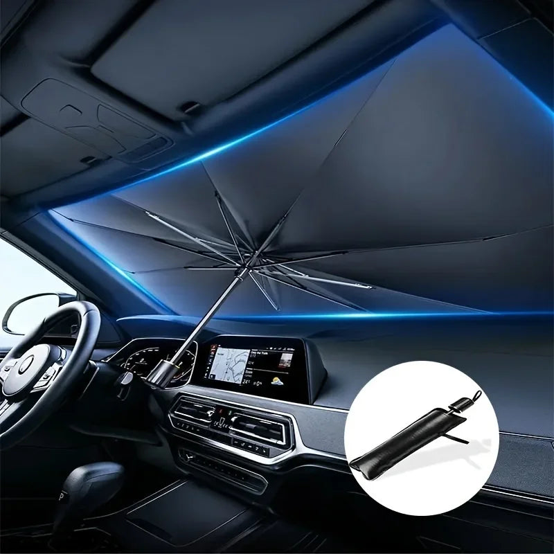 Foldable Car Windshield Sun Shield UV Protection Heat Blocking Sunshade For Front Window Heat Blocking Vehicle Umbrella Amagi