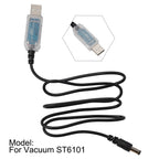 1pc Charging Cable For Car Household Vacumn Cleaner ST-6101 120W USB Charging Cable Wire Accessories Home Vacuum Cleaner Parts