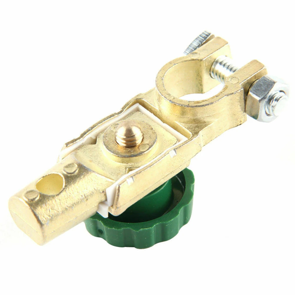 1PCS Heavy Duty Battery Disconnect Isolator Cut Off Switch 12V 24V Green 17MM  Fits Standard Negative Terminal Car Parts