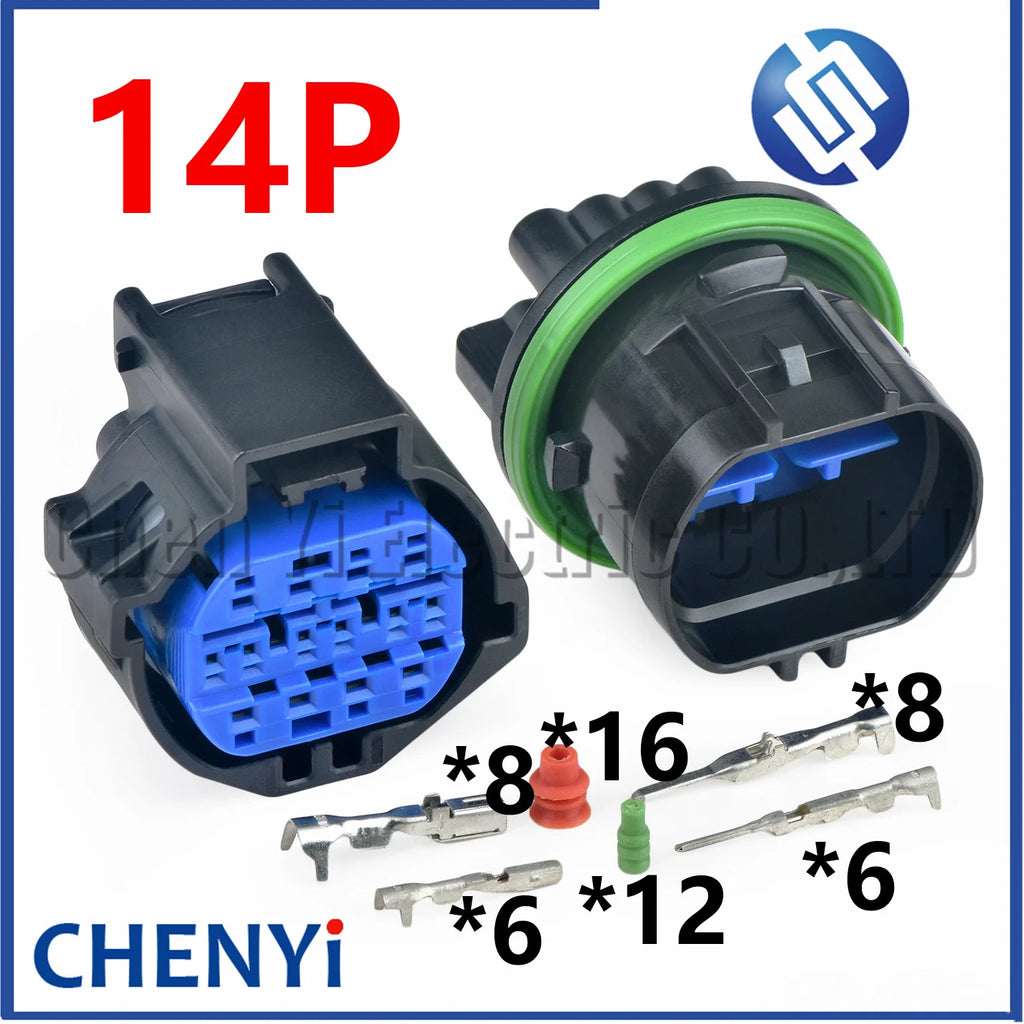 14 Pin 8B+6S Automotive Waterproof connector Car Electric Wire Socket Headlight Wire harness plug For Hyundai Kia
