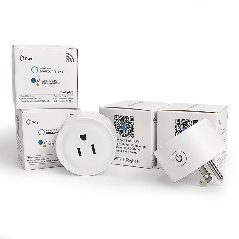 Zigbee Wi‑Fi Smart Plug US Outlet with Energy Monitoring, Works with Alexa/Google Home, Tuya App Control, Timer & Schedule