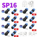 SP21 SP20 SP17 SP16 SP13 Docking 2P 3P 4P 5P 6P 7 12Pin IP68 Waterproof Aviation Connector,Panel Mount Connector Plug and Socket