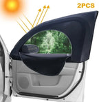 2pcs Car Window Shade Side Window Sun Tools Vehicle UV Protect Shield Mesh Mosquito Cover Breathable Protection Privacy Sunshade