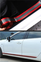 Car Stickers Anti Scratch Door Sill Protector Rubber Strip Carbon Fiber Threshold Protection Bumper Film Styling  Accessories