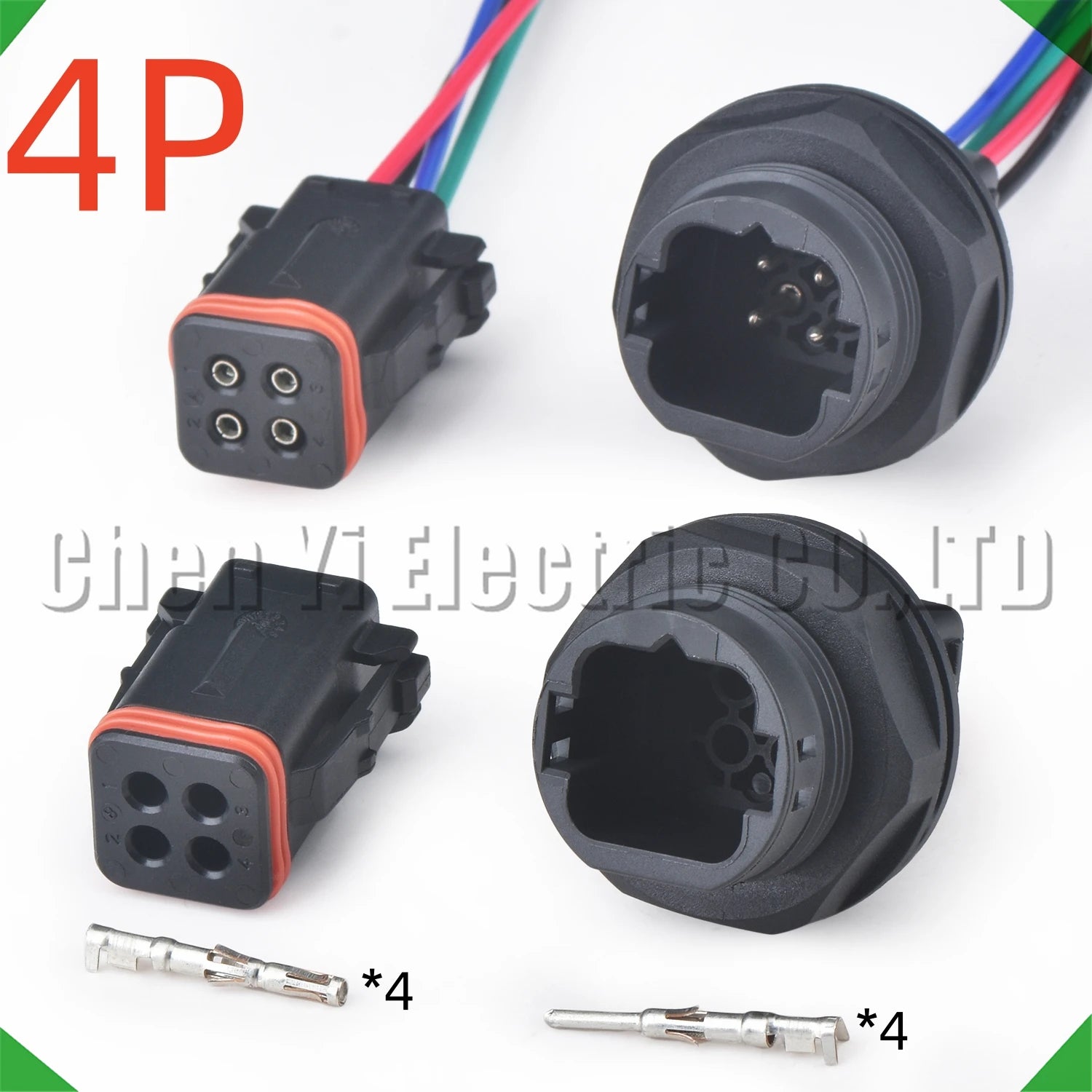 4-pin auto connector automotive connectors light harness 132004-001 fog light