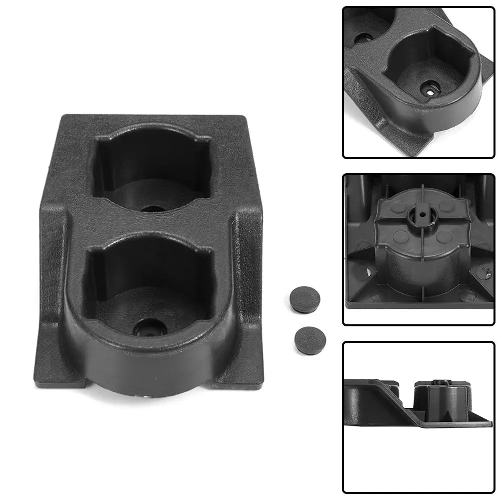 Carbon Fiber Black Car Center Console Water Cup Holder For Nissan GQ Patrol Y60 1989 To 1998 Front Console Dual Cup Holder