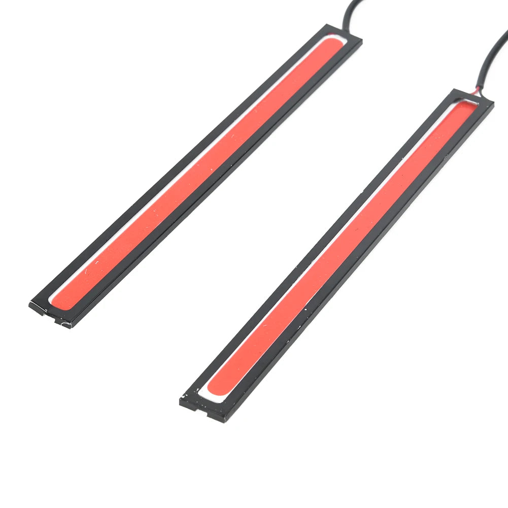 2Pcs 17cm COB Car Fog Light LED Light Strip RED Waterproof Car 12V DRL Fog Light Driving Lamp Car Styling Led Day Light