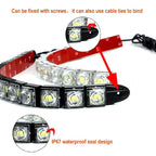 Car Led Daytime Running Light Flexible 6LED White Waterproof Driving Fog Bulbs Turn Signal Lamp Auto Styling Headlight 12V Amagi