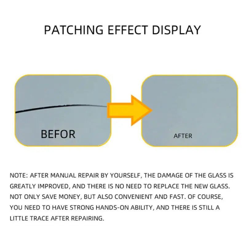 5PCS Automotive Windshield Glass Crack Nano Repair Fluid Car Resin Scratch Crack Restore Fluid Glass Curing Glue Car Accessories