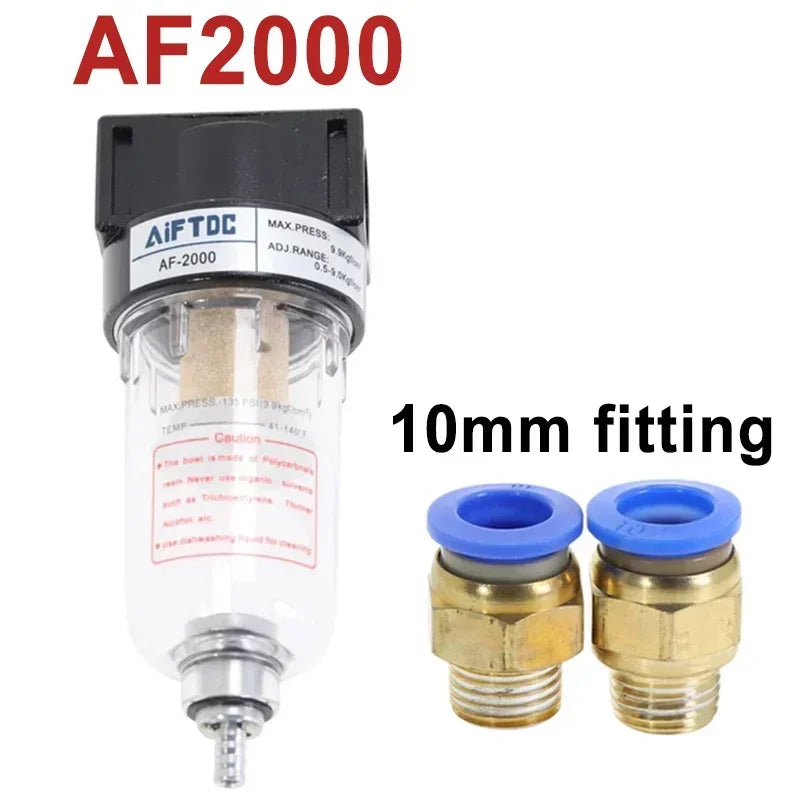 1/4 Air Source Processor AF2000 AF2000-02 Copper Filter Air Pump Filter Oil Water Separator Pneumatic Components Air Compressor