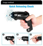 47-Piece Cordless Electric Screwdriver Kit with LED Light, Rechargeable Multifunctional Drill Driver for Home Projects