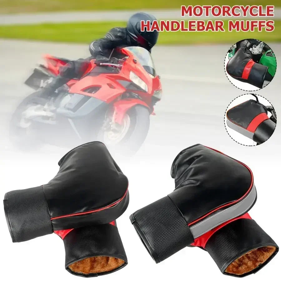 Motorcycle Handlebar Gloves Waterproof Windproof Winter Warm Gloves Motor Scooter Electric Vehicles Reflective Motocycle Amagi