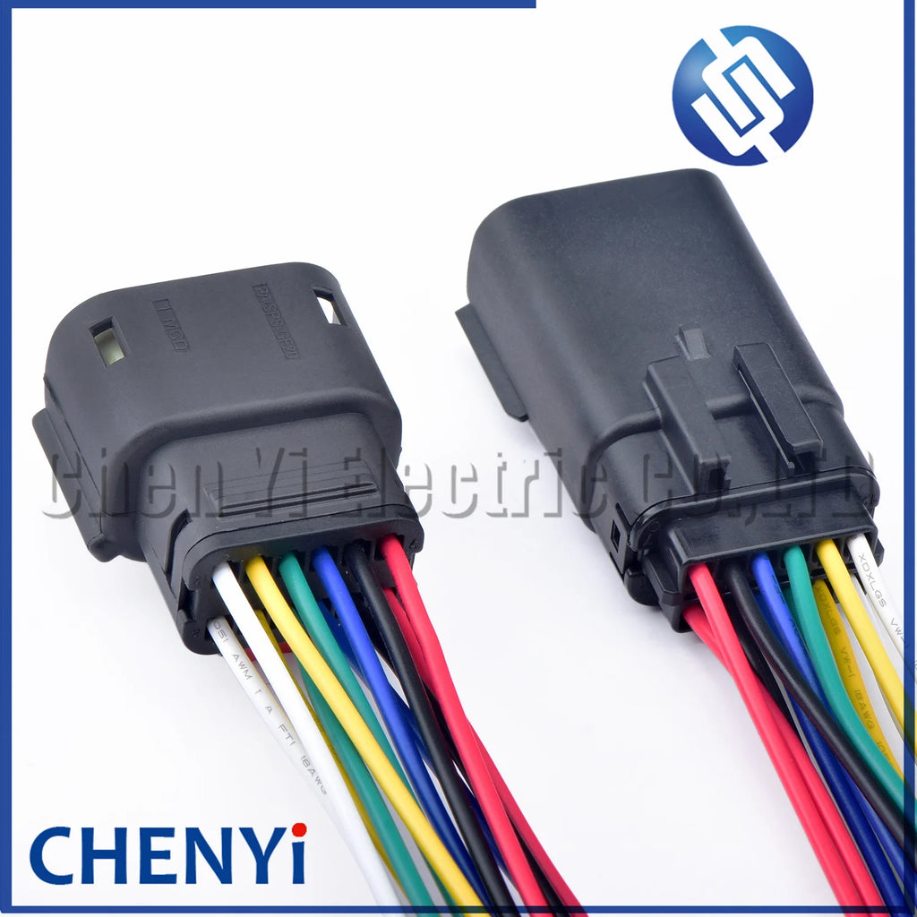 12 Pin Auto Headlight Plug Female male Connector wiring harness plug 33472-1201 33482-1201 For Ford Focus Mondeo Buick Chevrolet