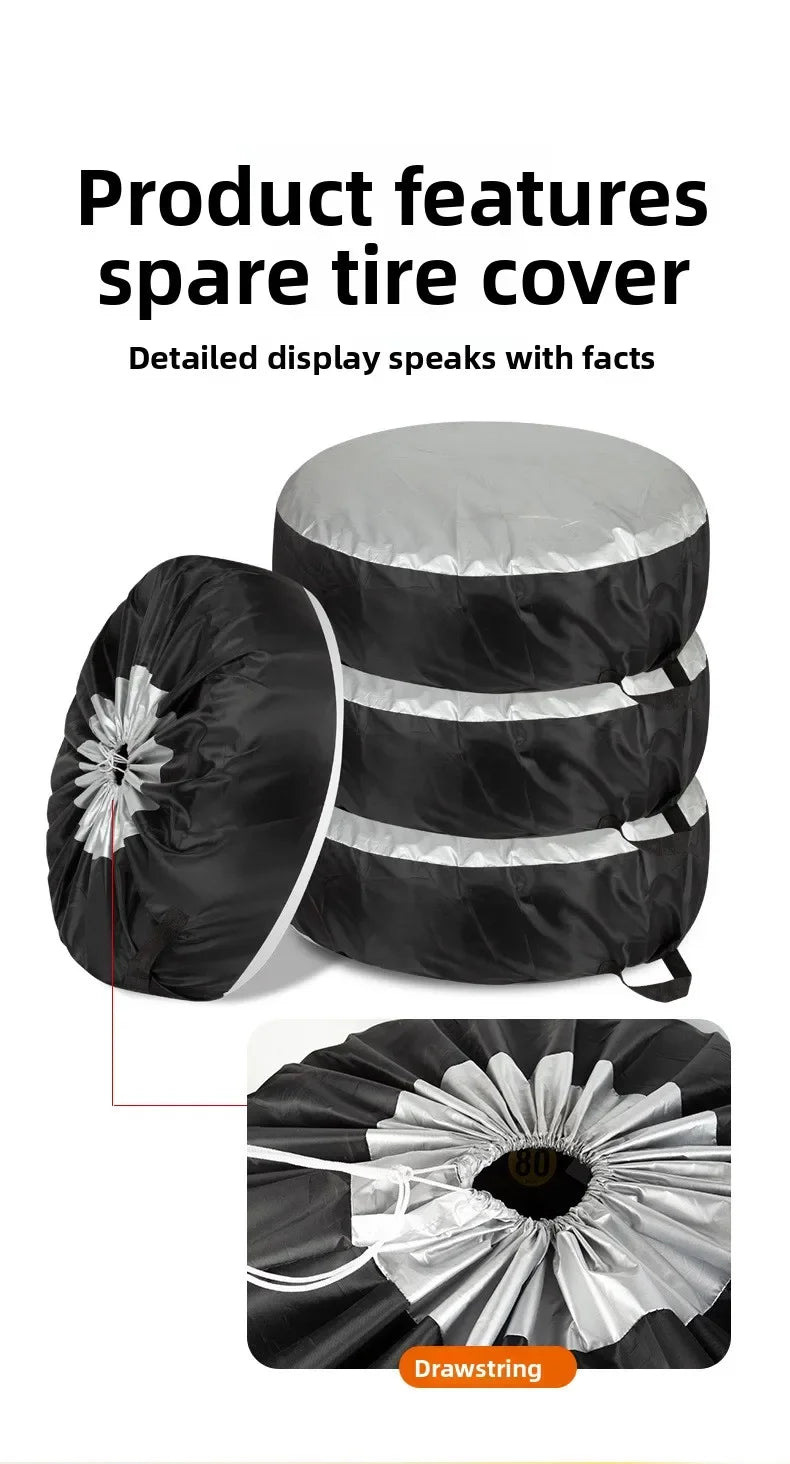 Spare Tire Cover Auto Vehicle Wheel Protector 13-19/19-23inch Case Polyester Car Tyre Storage Bags Cars Wheel Protection Amagi