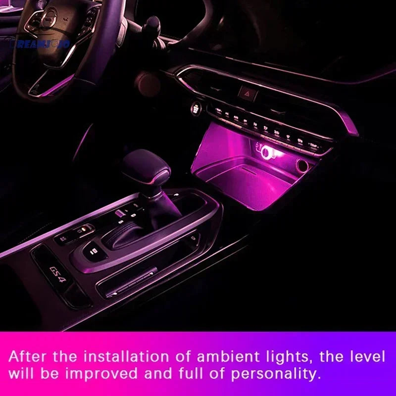 Car USB Ambient Lights LED Color Night Light Without Modification Car Interior Ambience Light Decoration Indoor Home Lamp Amagi