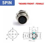1pcs M12 4pin 5 8Pin Sensor Connector Panel Back Mount Waterproof Flange Socket Threaded Coupling Male&Female A Code Connectors