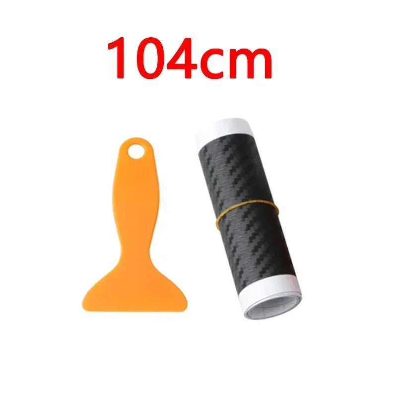 90cm Car Rear Trunk Guard Plate Sticker 3D Carbon Fiber Film Rear Bumper Trim Anti-Kicked Scratch Protection Sticker Strip Amagi