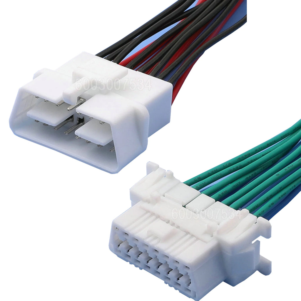 16 Pin Connector Unsealed Male Female Connectors Cable Plug Motorcycle Electrical Harnesses for 179631-1 90980-11665