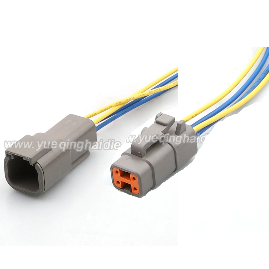 Deutsch 4Pin Connector DT 1mm Male Female Connectors Auto Wiring Harness Electrical Cable Plug DTM04-4P DTM06-4S