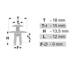 50Pcs Car Trim Panel Lining Clips For T4 T5 Door Panel Holder Grey 701867299 Plastic Holder Clip Car Interior Clips