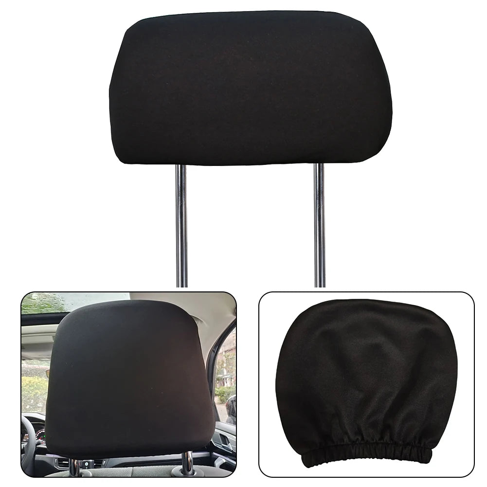 Universal Car Seat Headrest Cover Premium Cloth Car Truck SUV Auto Fit Anti-Dirty Elastic Protective Headrest Cover
