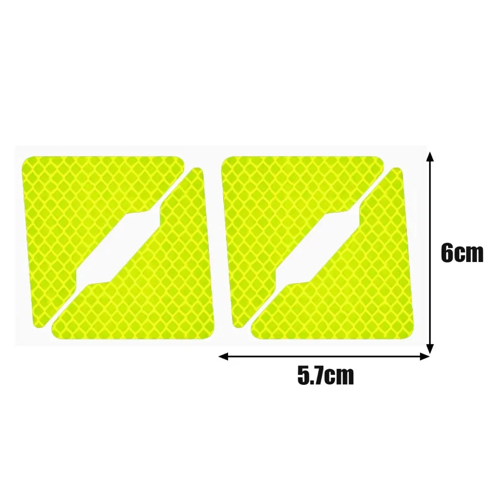 Reflective Car Door Corner Protector Stickers High Visibility Night Glow Safety Warning Anti Collision Decals for Auto Bumper