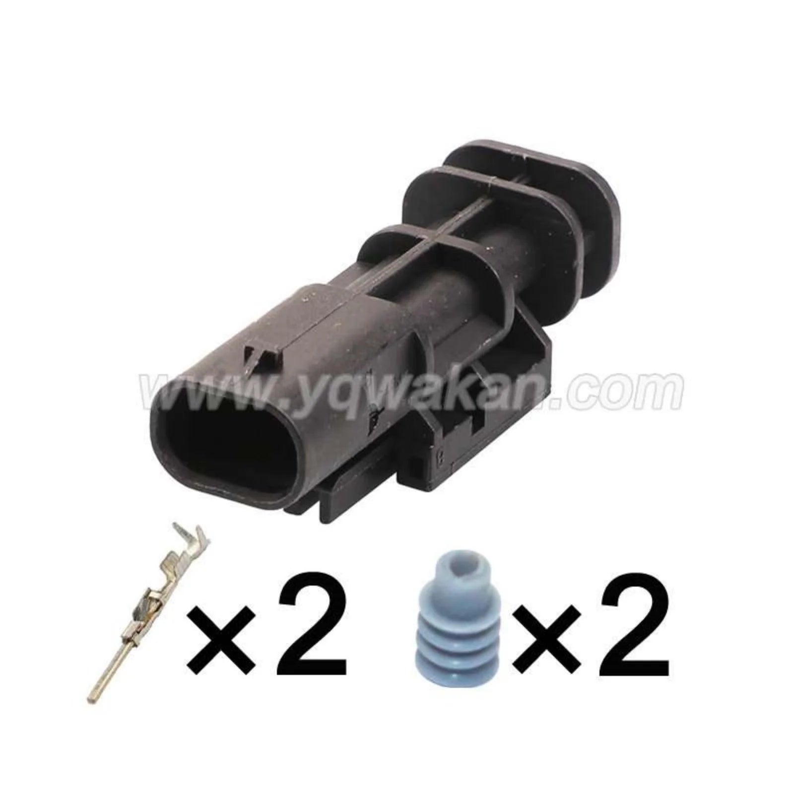 2PIN Auto Connector Waterproof 1.2mm Male Female Fuel Injector Connectors  For VW Audi 1-1703498-3 1-1718643-1 4F0973702