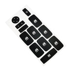 1pc For Fiat Croma Windows Button Stickers Decals Repair Worn Button Knob Switch Window Control Panel Black Car Stickers