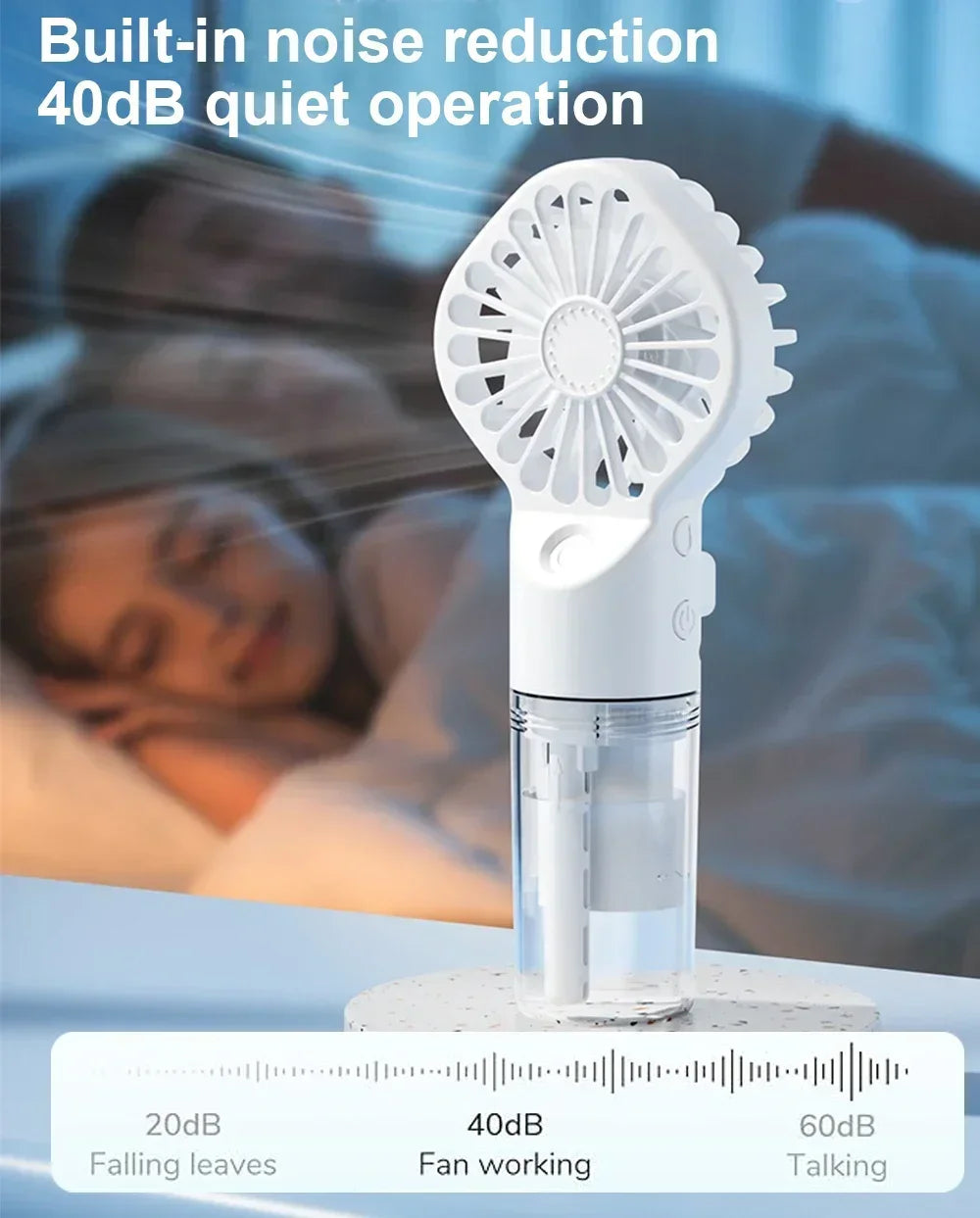 Portable Handheld Spray Fan Mini Humidifier Fan Powerful Wind USB Rechargeable Water Spray Mist Fan Outdoor Small Fan Amagi