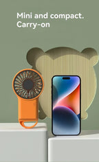 Creative Mini Handheld Small Fan USB Charging Portable 3 Speed High Wind Desktop Office Travel Pocket Fan Hangable Buckle Amagi