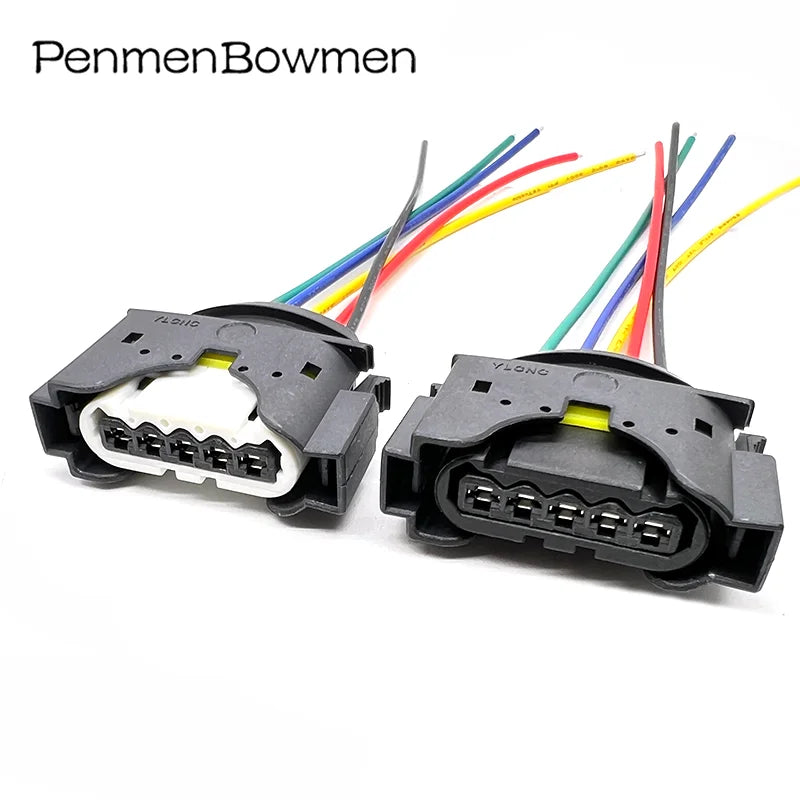 1 Set 5 Pin Auto Air Flow Meter Senso Electrical Cable Connector Wire Harness Plug For BMW E46 E81 E87 E90 E91 09441552 50290892