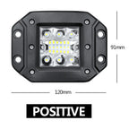 Car LED Work Light Flush Mount Bar OffRoad 12V 24V Spot Flood LED Light Bar LED Daytime Running Lights Car Tuning Accessories