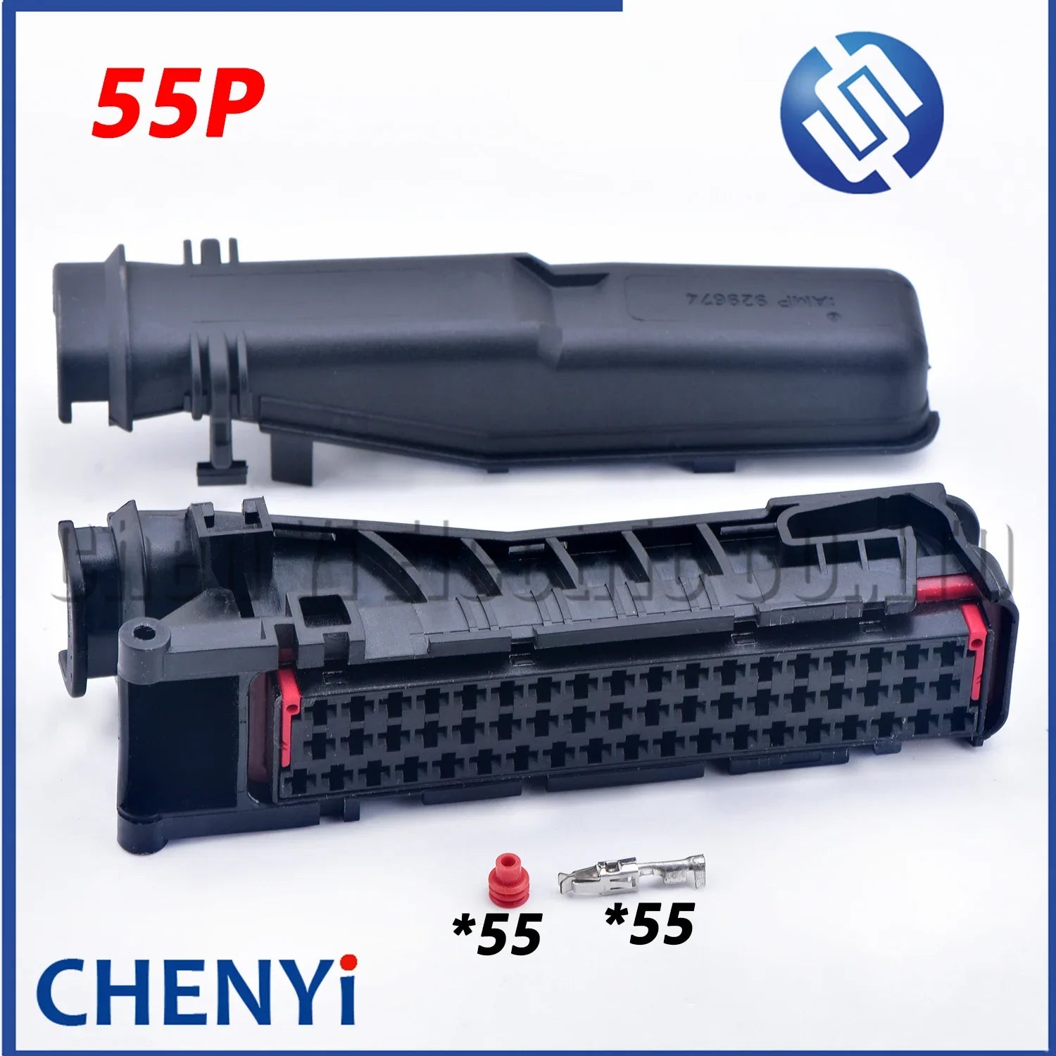 55 Pin  Automotive Harness Connector Plug Black Sheath Shell Socket 828907-1 With Pins cover 929672-1 929674-1 929672