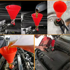 Car Engine Oil Funnel Universal Fuel Add Funnel Tools Adjustable Gasoline Special Funnel Non-leakage Design amagi