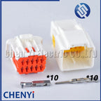1 Set white 10 Pin/Way male female Automobile connector Auto Electrical Wire Plug 98823-1010 98816-1010 for Peugeot Citroen