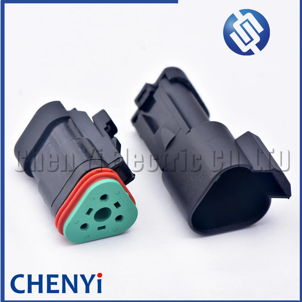 3 Pin Black DT series Connector Waterproof Plug Socket DT06-3S DT04-3P DT06-3S-E005 DT04-3P-E005 For Engineering Vehicle Deutsch